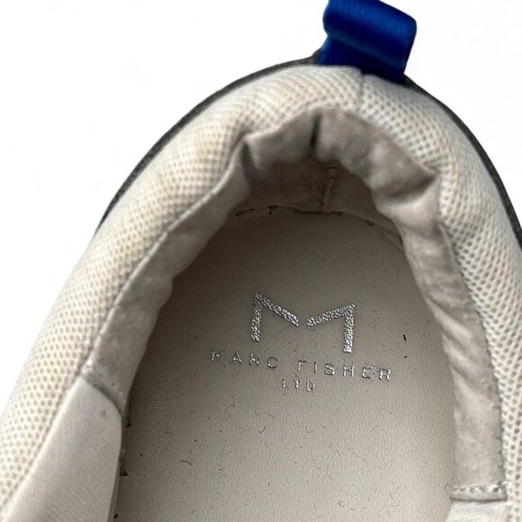 Marc Fisher Janette Espadrille Sneaker Shoes Blue Leather Canvas Women's Size 11 - Picture 8 of 11